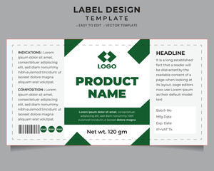 Easy to editable vector creative custom product label design template