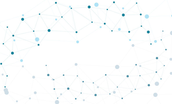 Abstract design of connected dots network