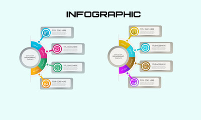 Business infographic design with 5 process or steps.