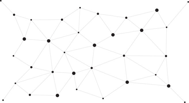 Abstract design of connected dots network