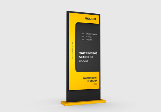 Wayfinding Stand Mockup