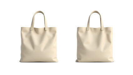 Stylish and Minimalist: Pair of Beige Tote Bags for Everyday Versatility
