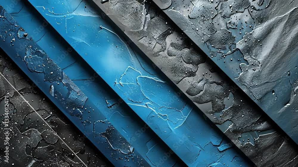 Poster abstract background with layered diagonal stripes of dark blue and gray. textured surfaces with flui