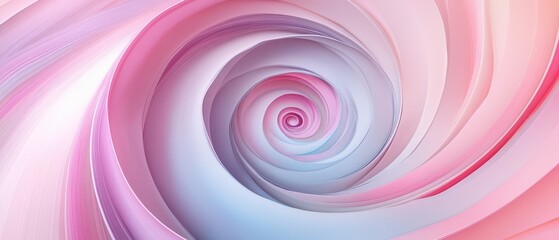 Obraz premium Abstract geometric spirals with gradient pastel tones, hypnotic and delicate