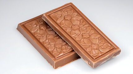 chocolate bar on white background