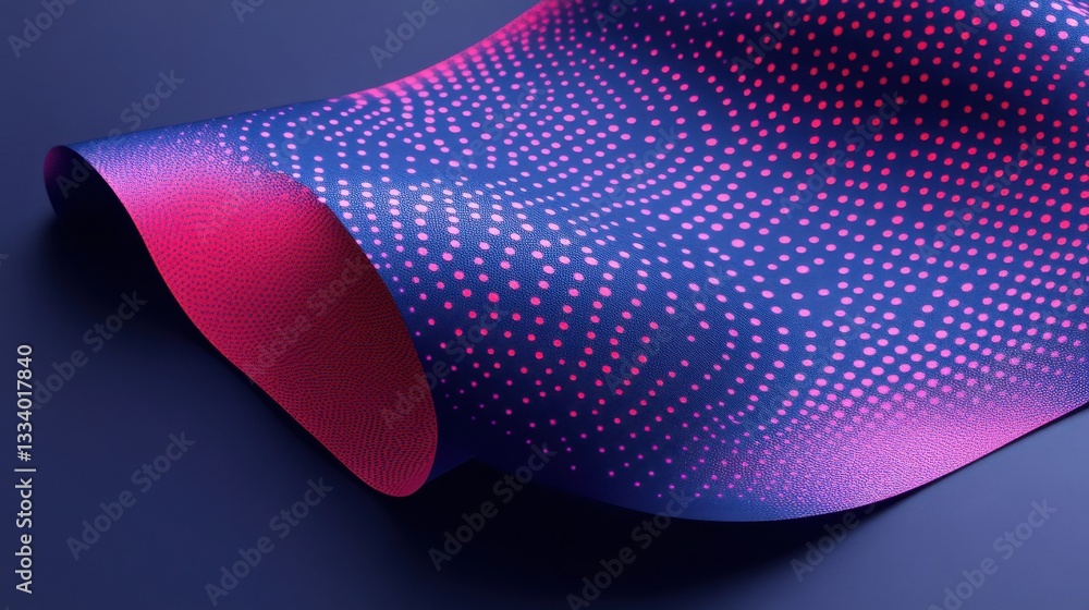 Poster abstract colorful wave pattern with dots and gradients on surface