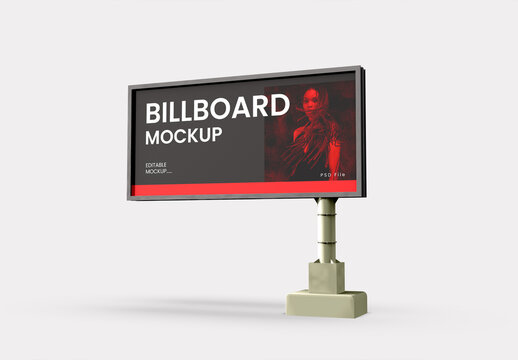 Standing Signboard Mockup Template