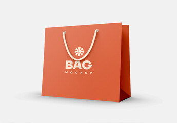 Kraft Paper Shopping Bag Mockup