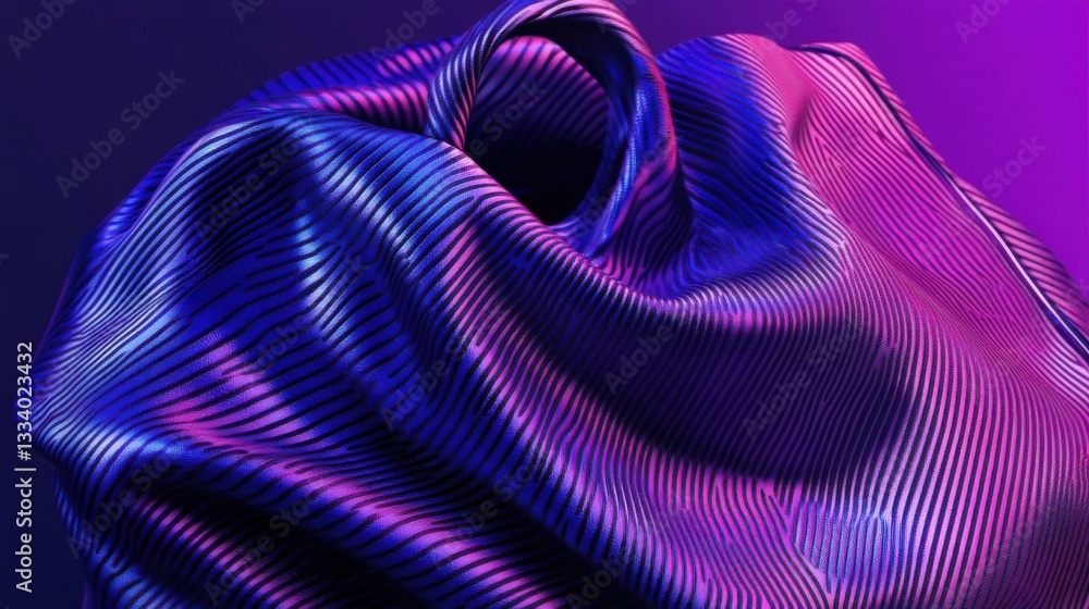 Poster abstract textile pattern with fluid lines and gradient colors