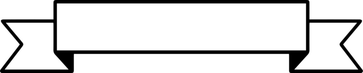 Straight ribbon design element.
