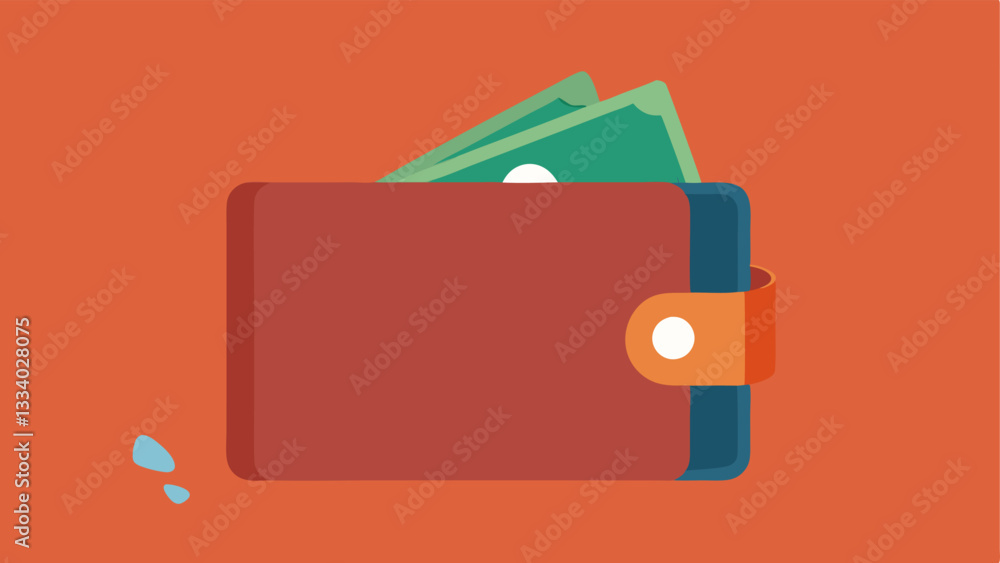 Poster empty wallet an open wallet that is completely empty symbolizing the lack of financial resources aft