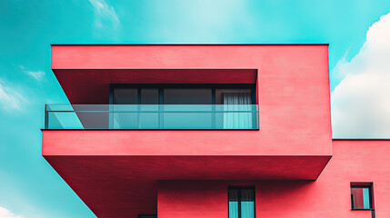 pink modern house