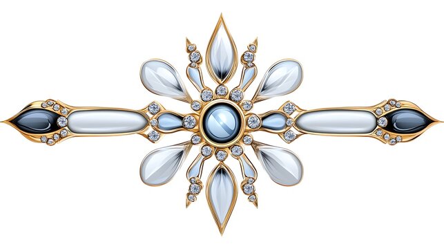 Elegant Gold and Gemstone Jewelry Design Ornate Jewel Luxury Accessory Detailed Artwork