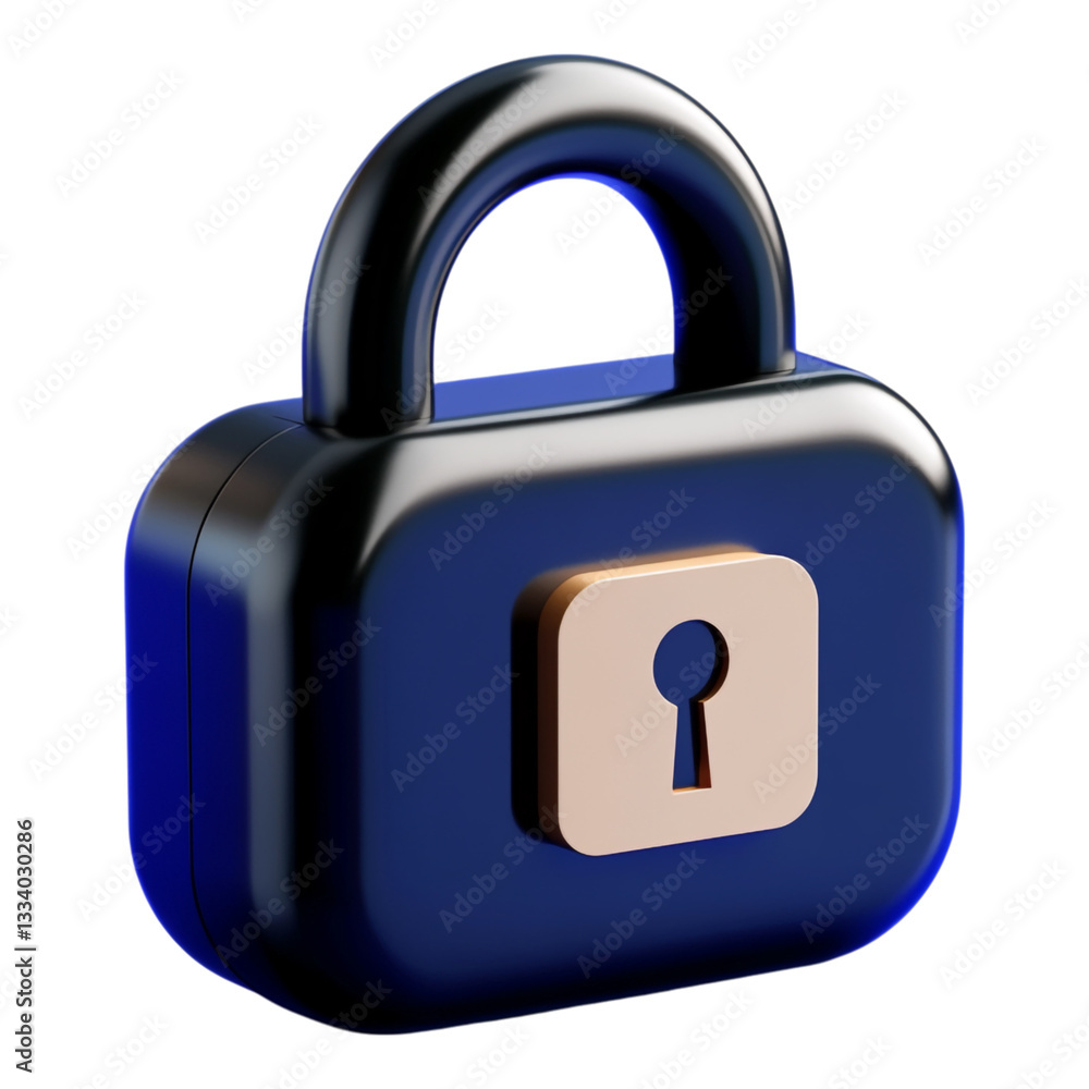 Aufkleber a simple icon of a data packet secured with a padlock symbol illustrating data protection and inform