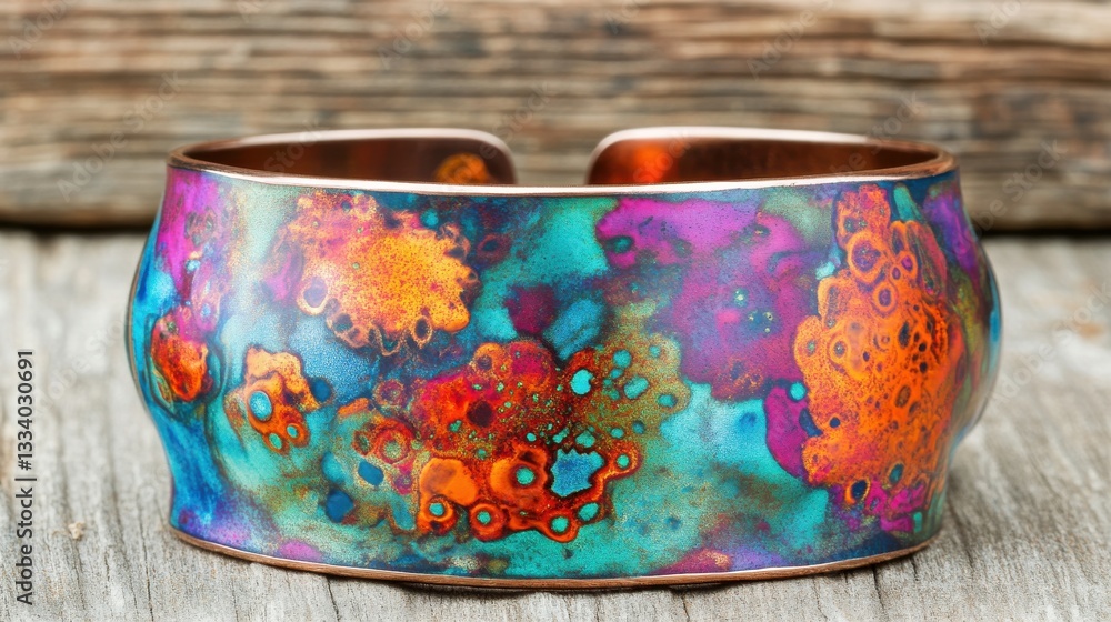 Poster Colorful Abstract Bracelet with Unique Patterns and Textures