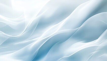 Naklejka premium Abstract flowing fabric design. Light blue and white