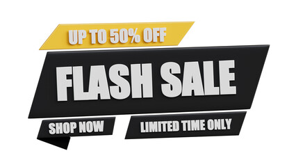 Flash Sale Discount Banner – Up to 50% Off Promotion