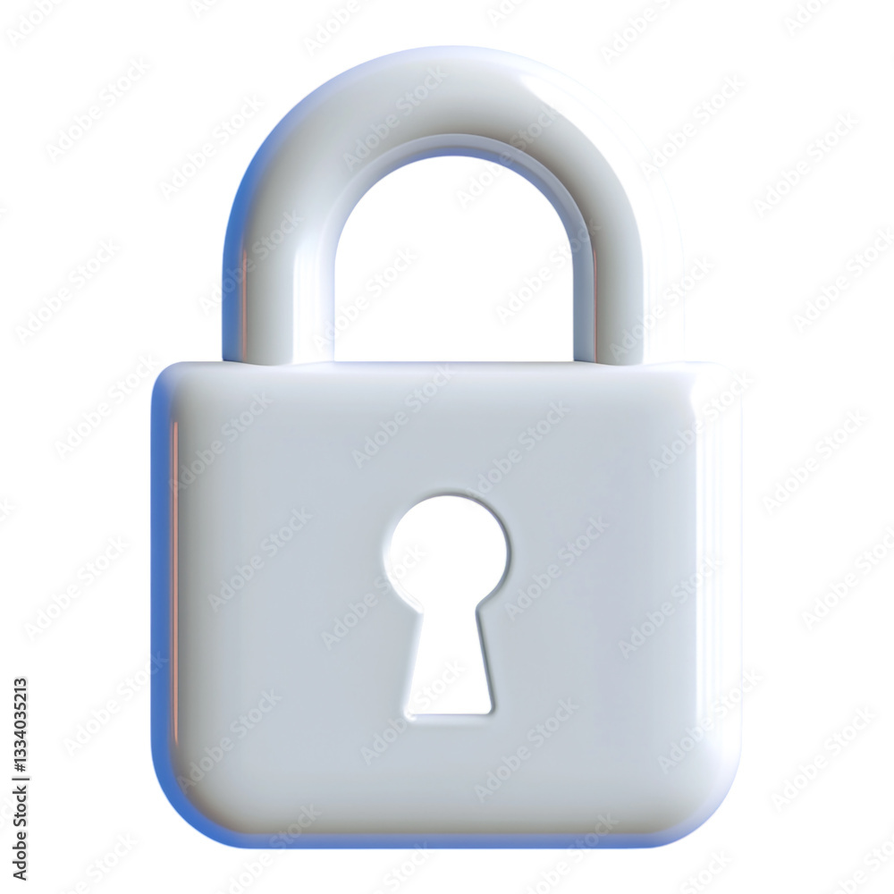 Aufkleber a minimalistic yet effective icon representing a secure login window with a white padlock and key sy