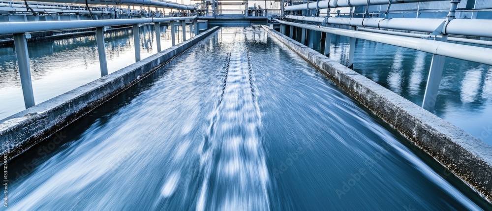 Poster a pipe with water flowing down its side, potentially indicating a leak or issue