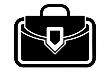 briefcase sign symbol line art silhouette vector illustration