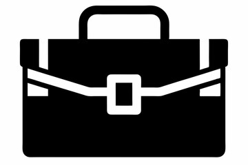 Fototapeta premium briefcase sign symbol line art silhouette vector illustration