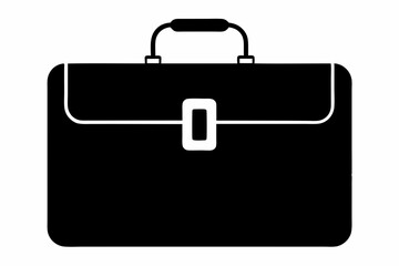 briefcase sign symbol line art silhouette vector illustration