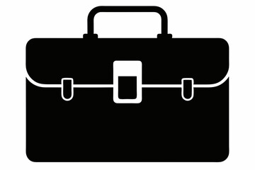 briefcase sign symbol line art silhouette vector illustration