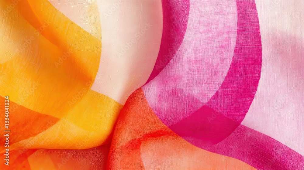 Poster colorful silk fabric texture with abstract flowing patterns