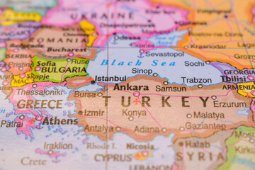 Ankara  On The World Map-Geo Political Map