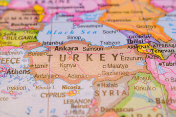 Turkey  On The World Map-Geo Political Map