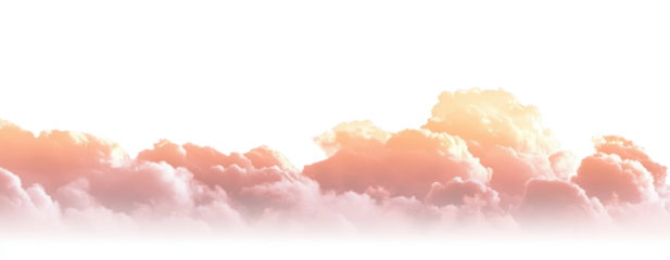 PNG Orange evening sky clouds pastel cloudscape.