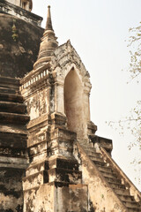 The stairway and entrance of one of the stupas, pagodas at the Wat Phra Sri Sanphet Temple,...