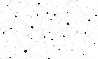 Abstract design of connection concept. Connected dots