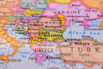 Bulgaria On The World Map-Geo Political Map