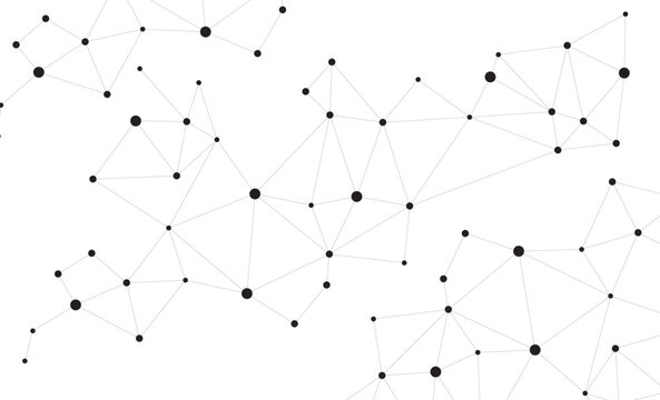 Abstract design of connection concept. Connected dots