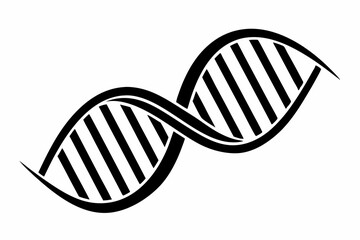 DNA sign symbol line art silhouette vector illustration