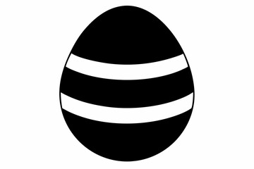 egg icon line art silhouette vector illustration