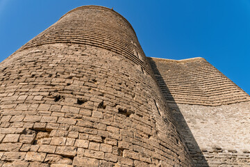 Maiden Tower. Medieval construction of a part of the fortress of the old town. One of the main symbols of the city of Baku.