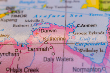 Darwin On The World Map-Geo Political Map