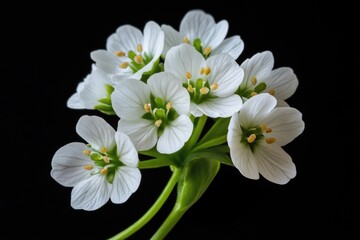 Obraz premium A close-up shot of a bunch of white flowers
