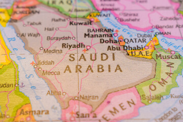 Saudi Arabia  On The World Map-Geo Political Map