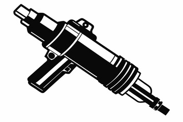 fuel injector line art silhouette vector illustration