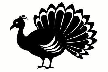 turkey line art silhouette vector illustration