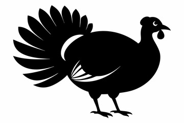 turkey line art silhouette vector illustration