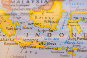  Banjarmasin  On The World Map-Geo Political Map