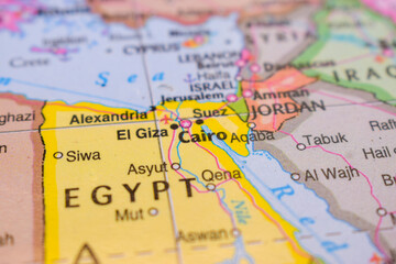 Cairo  On The World Map-Geo Political Map
