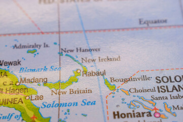 Rabaul  On The World Map-Geo Political Map