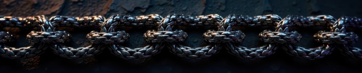 Silver chainmail texture on black vertical background, illustration, dark background, war