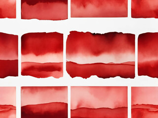 The red material illustration conveys precision through clean, linear designs.