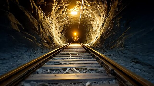 Journey Through the Dark Tunnel: A Railroad Track Leads to an Unknown Destination